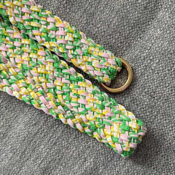 New Lilly Pulitzer Sunny Summer Braided Woven Colorful Fabric Belt - Picture 6 of 11